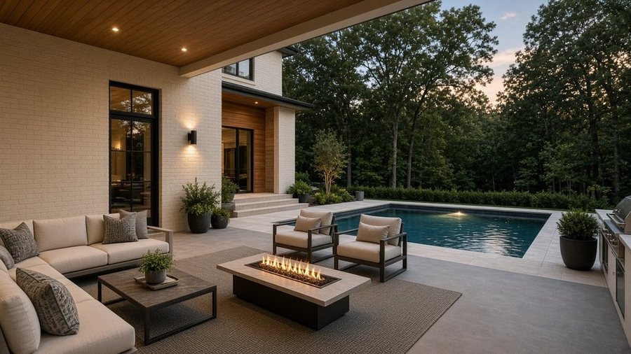 Covered Outdoor Living and Pool