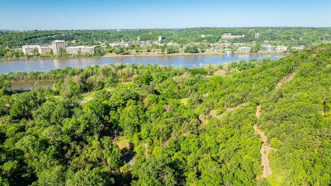 River Rock Estates Bluff Aerial Overlooking the Arkansas River