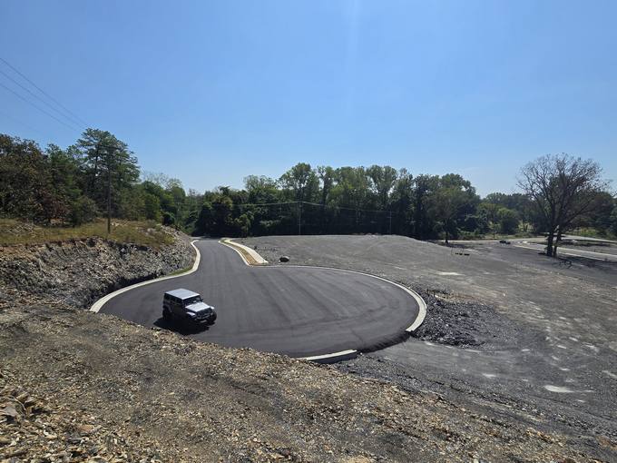 Finished Paved Riverview Cove Cul-de-Sac and Concrete Curbs