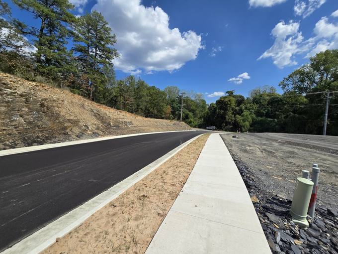 Completed Concrete Sidewalk, ADA Ramp, Curb and Municipal Fire Hydrant